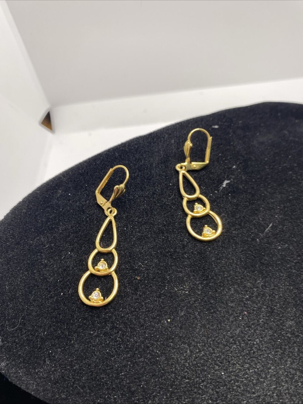 Womens Gold Tone Dangle Earrings